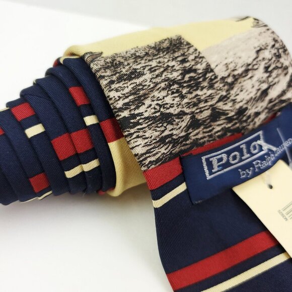 Polo Sport Ralph Lauren Tie Vintage Necktie Sailboat Silk Made USA 56" NWT - Picture 11 of 11